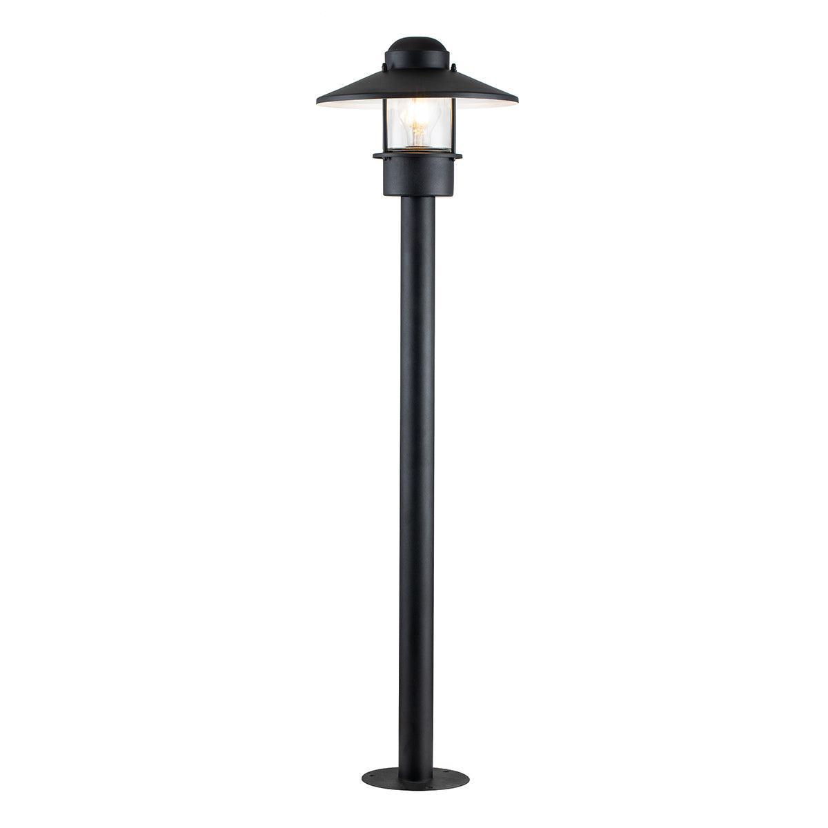 elstead klampenborg 1 light black outdoor bollard