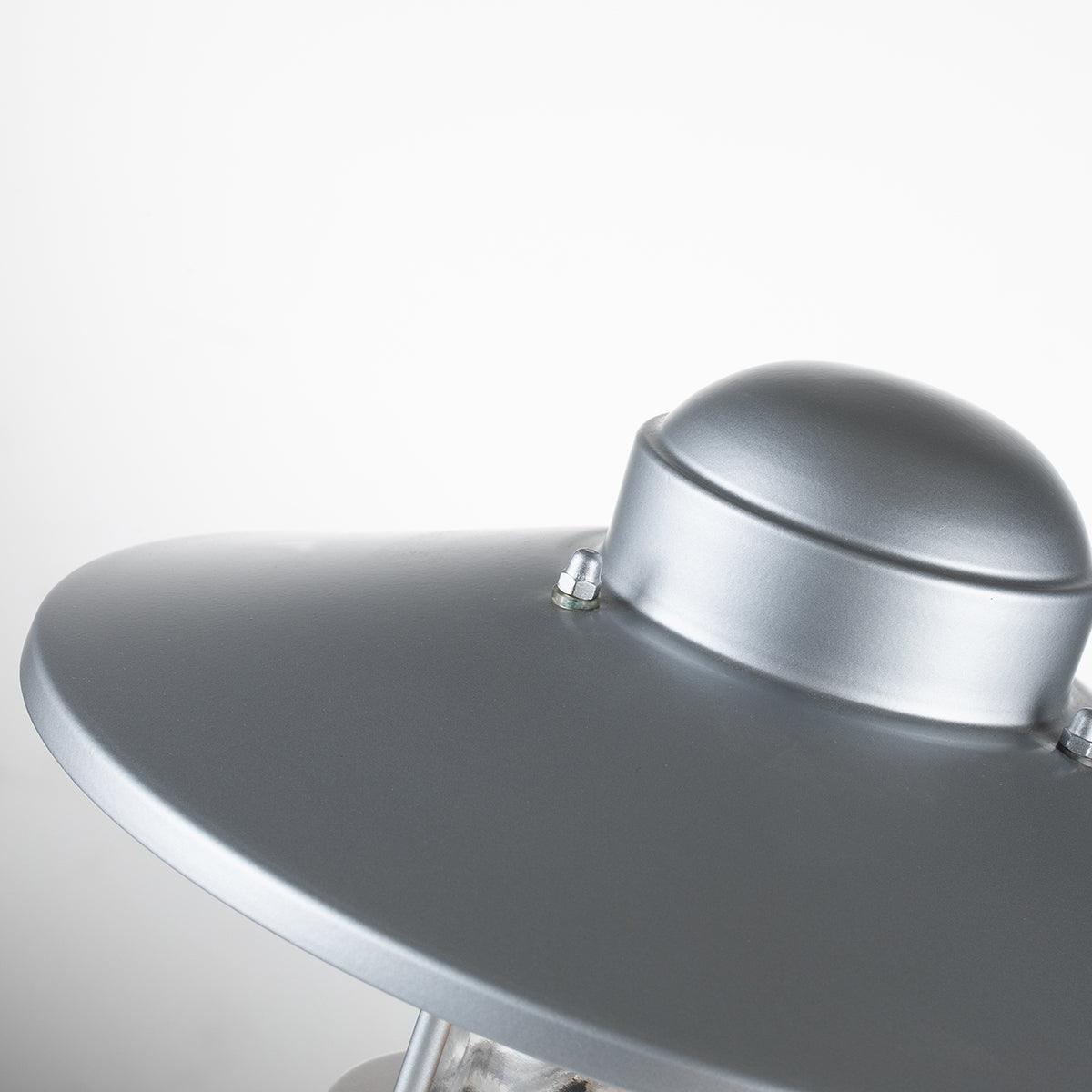 elstead klampenborg 1 light silver outdoor pedestal Detailed Close Up