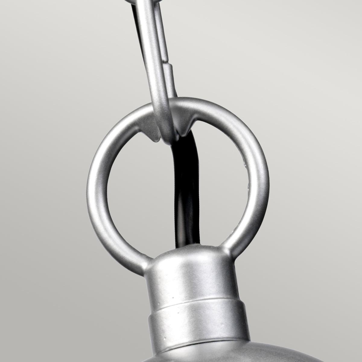 elstead klampenborg silver outdoor pendant lantern better close up