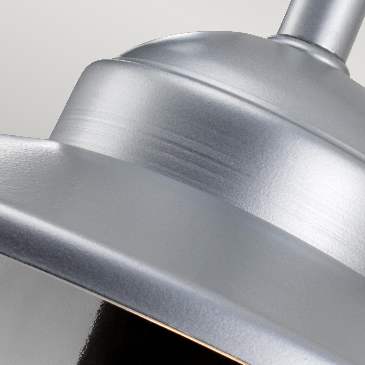 elstead klampenborg 1 light silver outdoor wall lantern Detailed Close Up