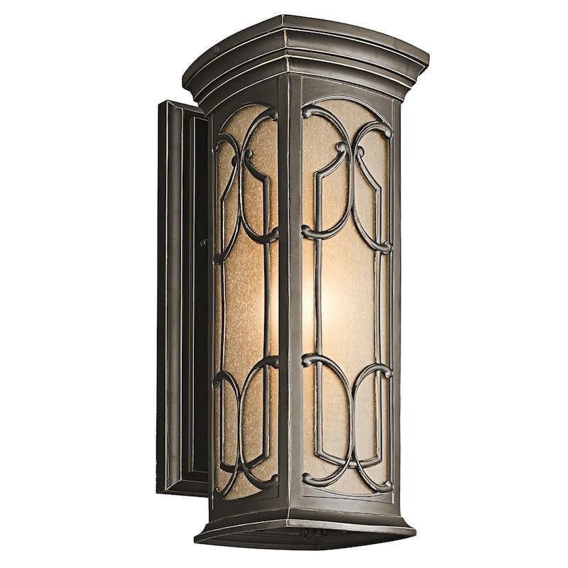 Elstead Franceasi Olde Bronze Finish Medium Outdoor Wall Lantern 1