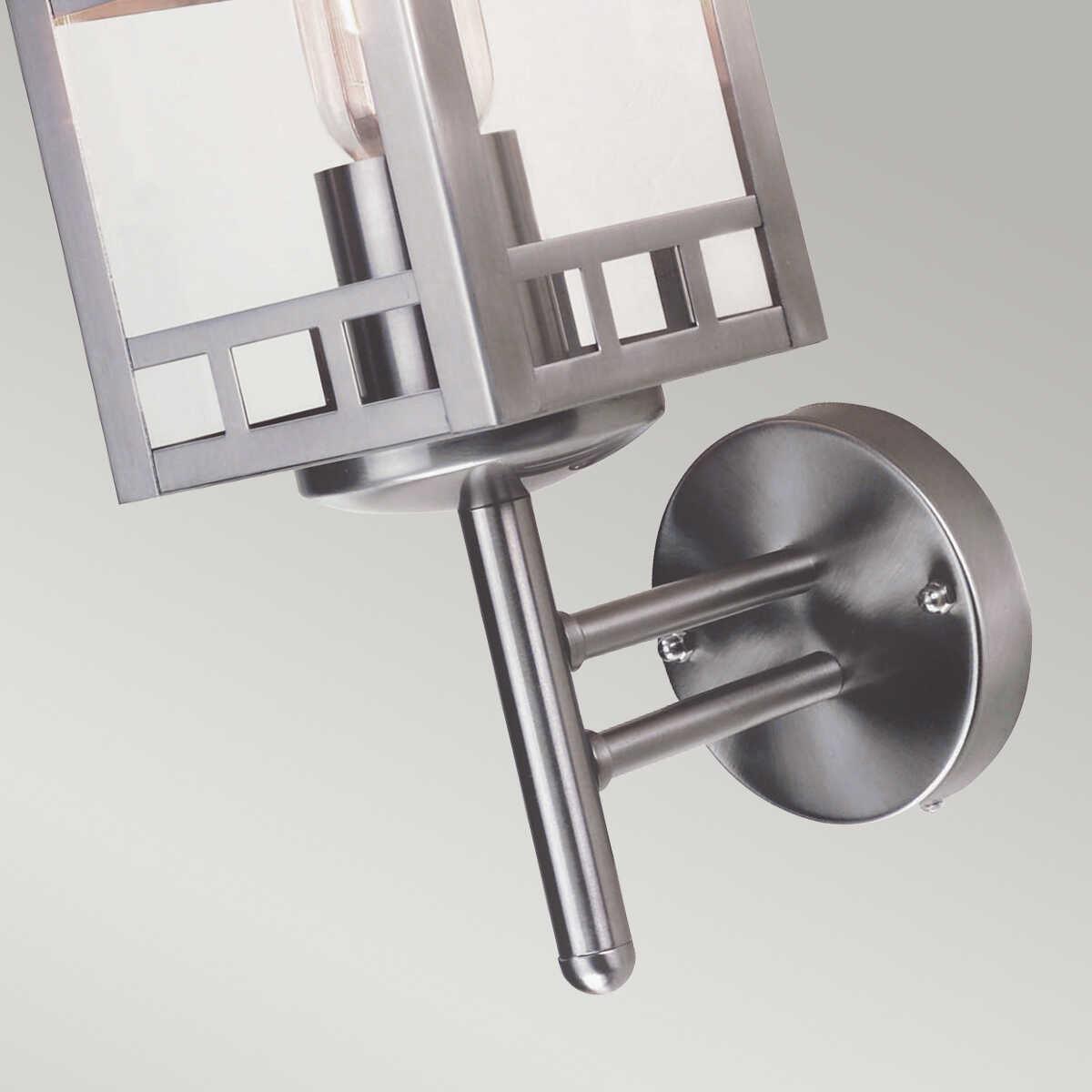 elstead kolne stainless steel outdoor wall light Detailed Close Up