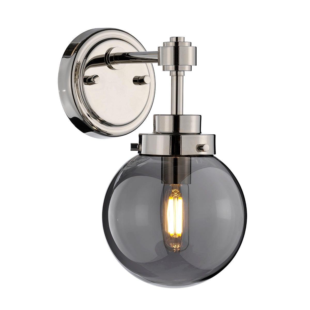 kula 1 light polished nickel wall light elstead lighting