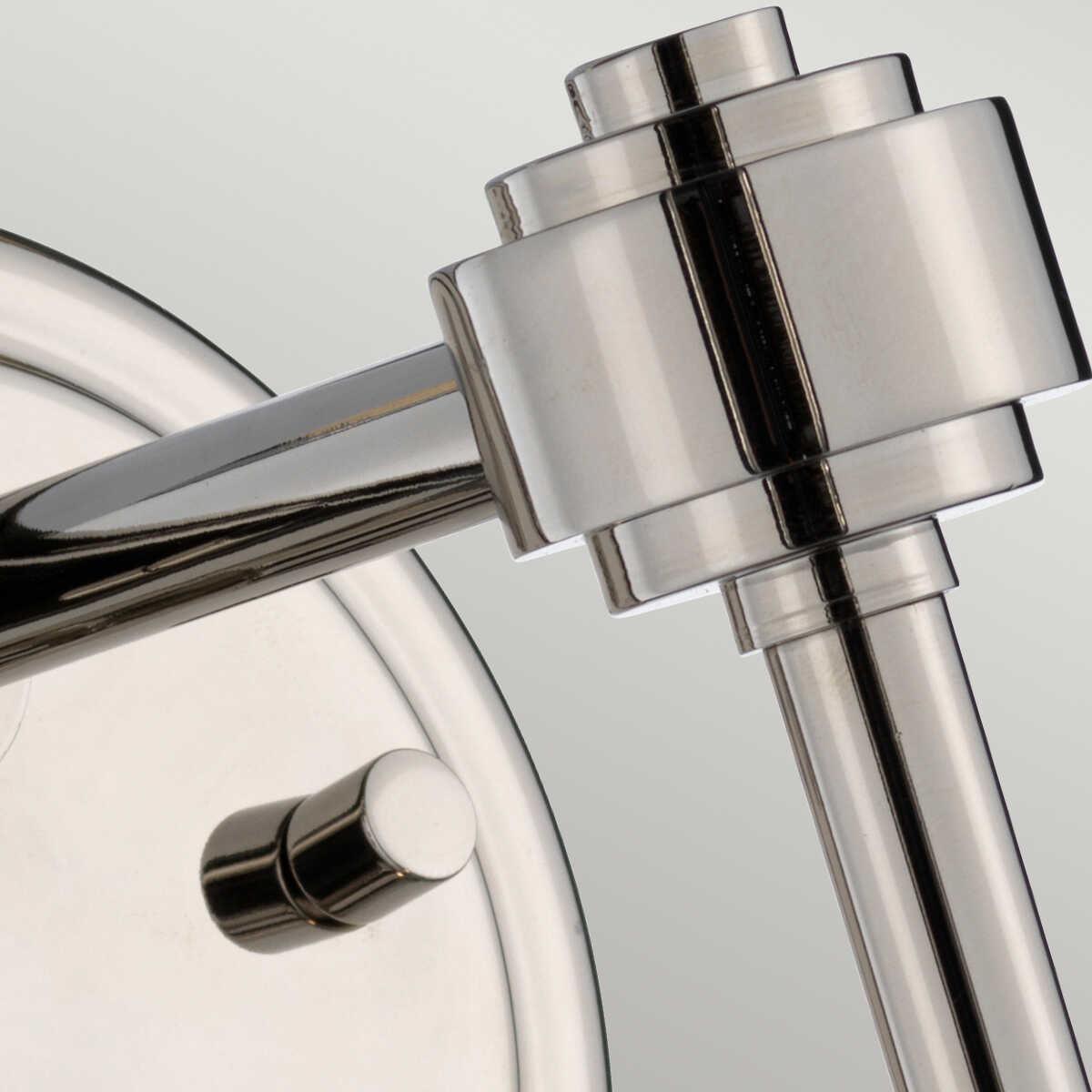 kula 1 light polished nickel wall light elstead lighting Living Room Close Up