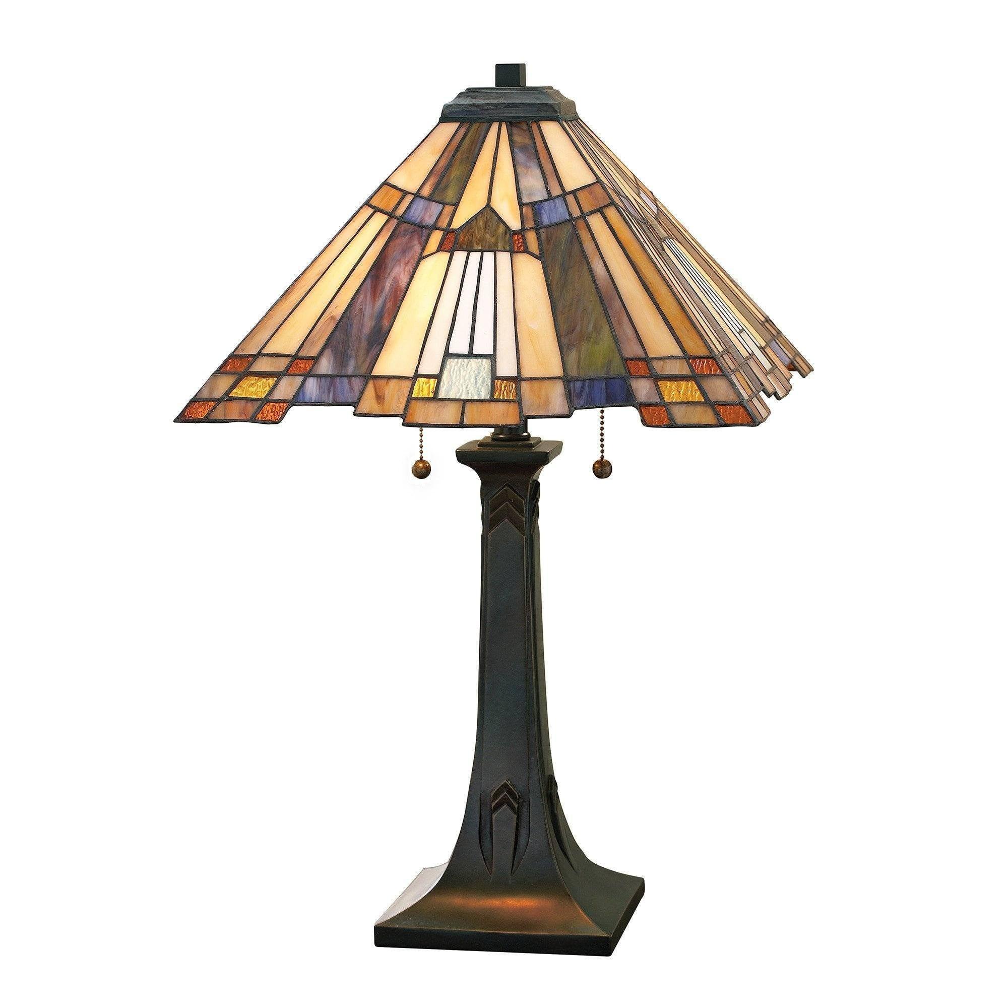 Large Tiffany Lamps - Quoizel Tiffany Inglenook Large Table Lamp QZ/INGLENOOK/TL