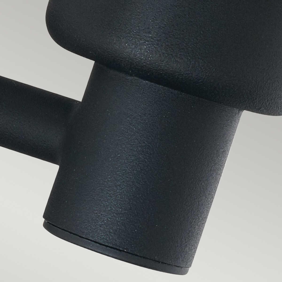 norlys larvik 1 light black outdoor wall light Close Up LED Bulb