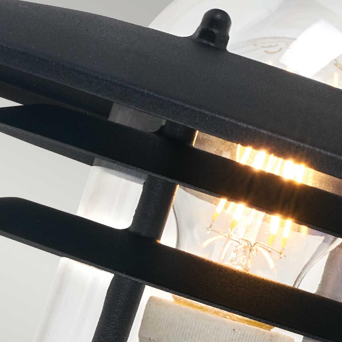 norlys larvik 1 light black outdoor wall light Detailed Close Up