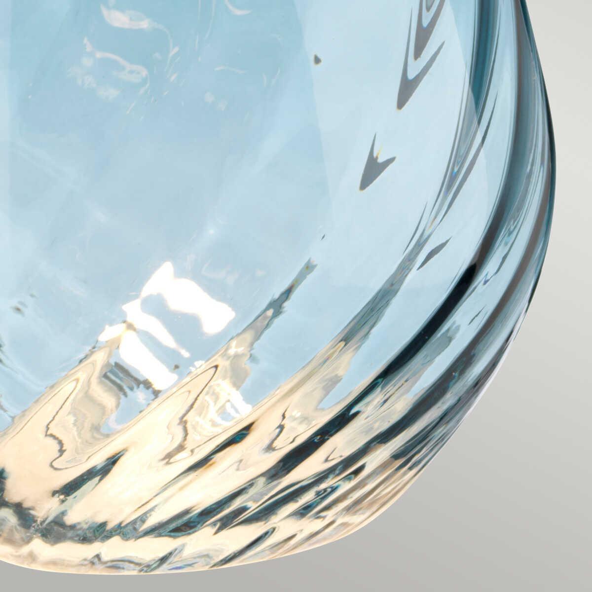 Lena 2 Light Small Blue Glass Table Lamp Elstead Lighting 4