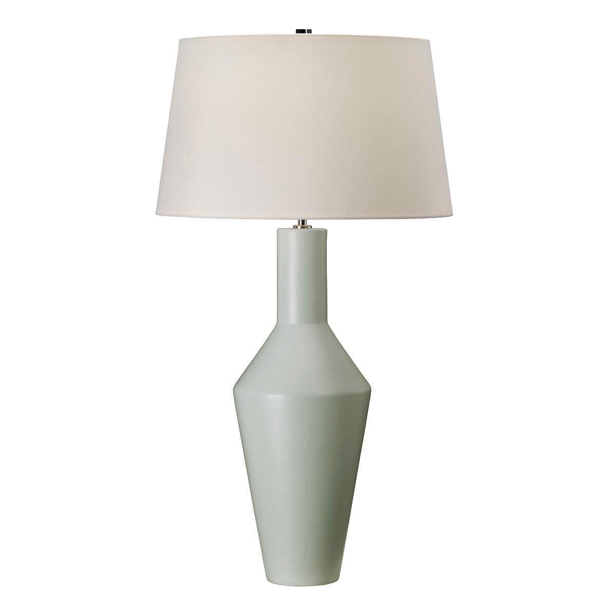 Leyton Green Ceramic Table Lamp unlit