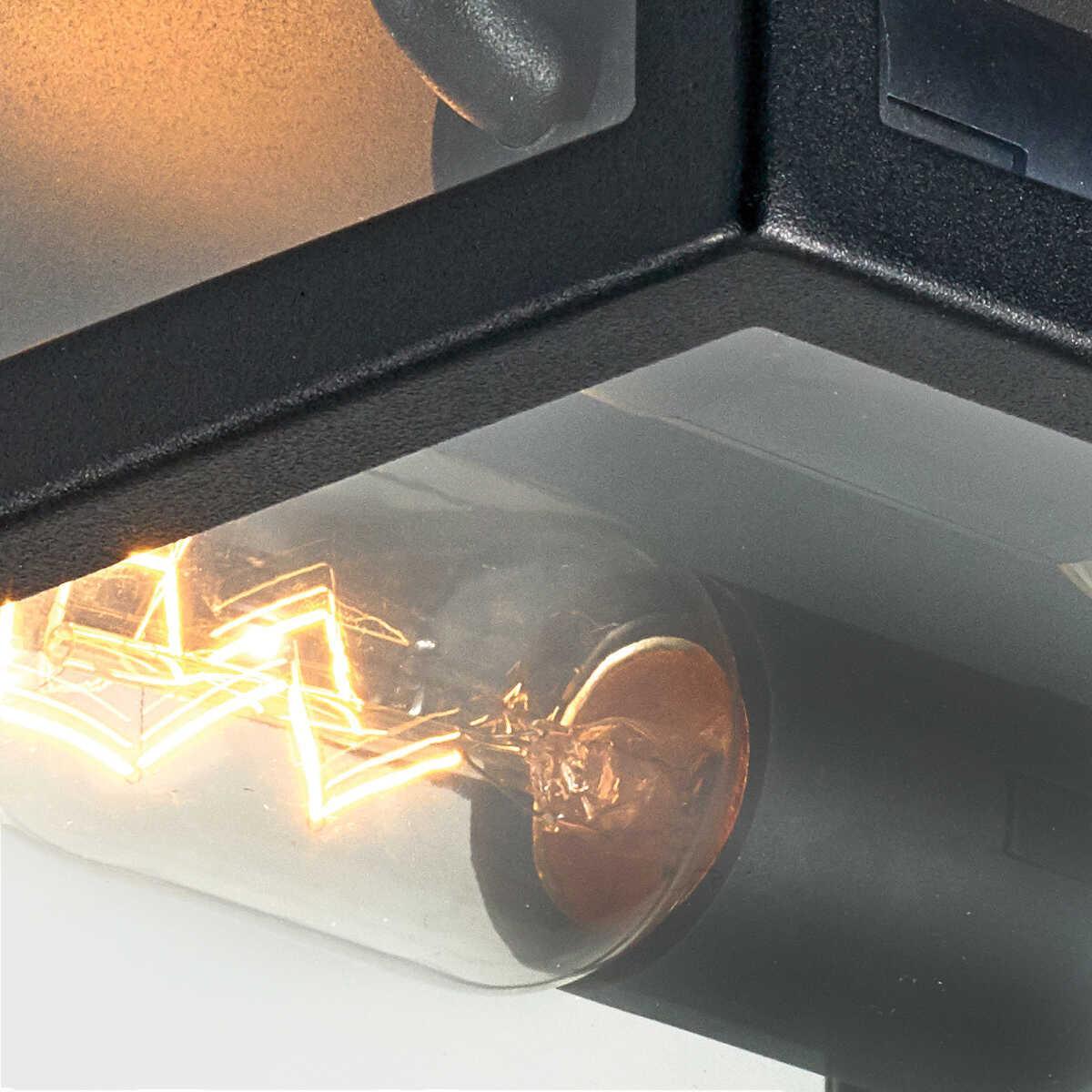 norlys lofoten black flush outdoor ceiling light Close Up