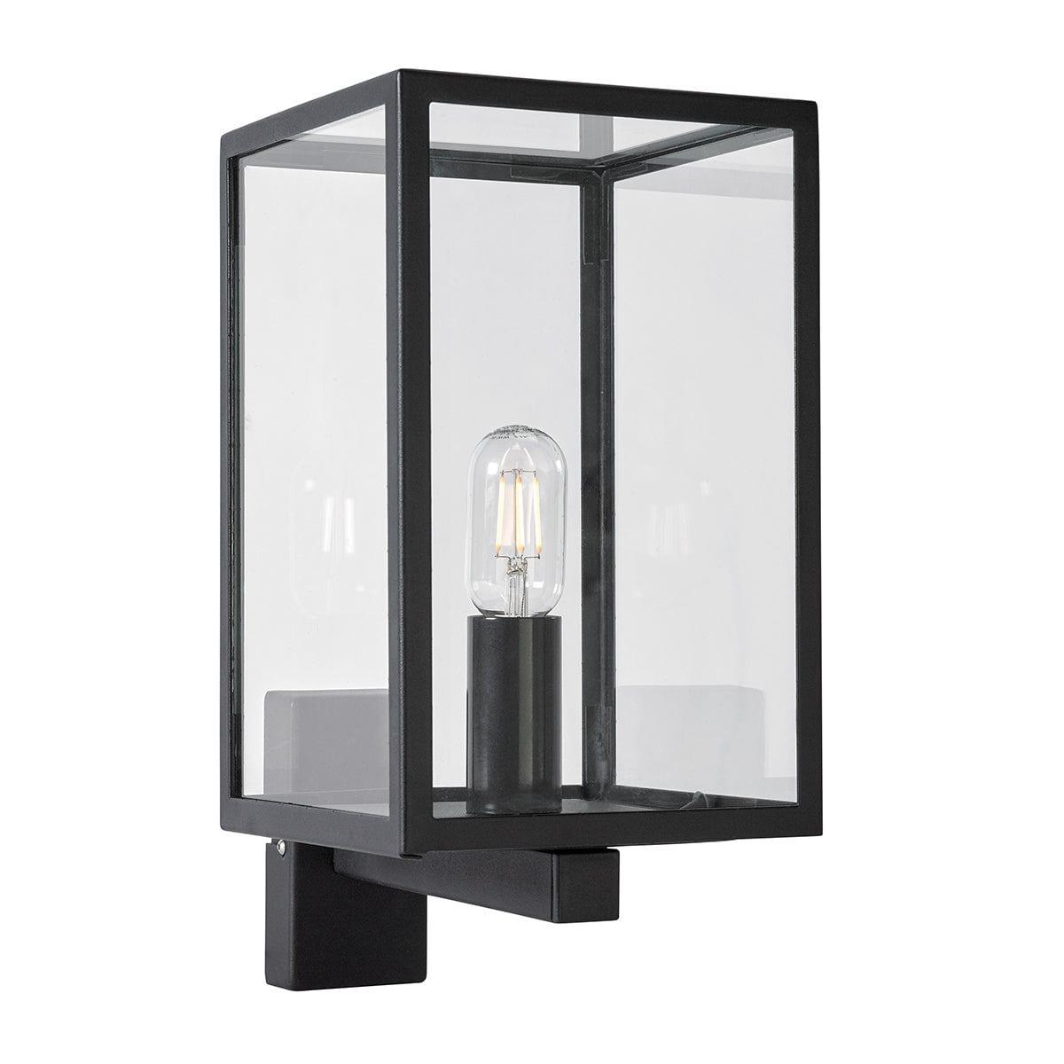 norlys lofoten black outdoor wall light with arm