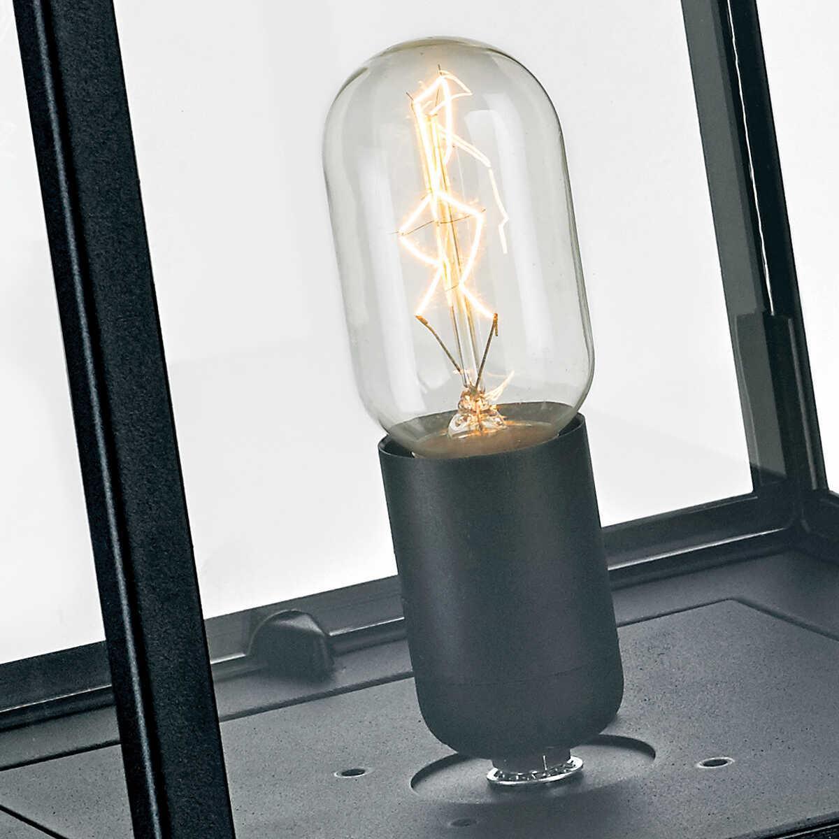 norlys lofoten black outdoor pedestal light Close Up