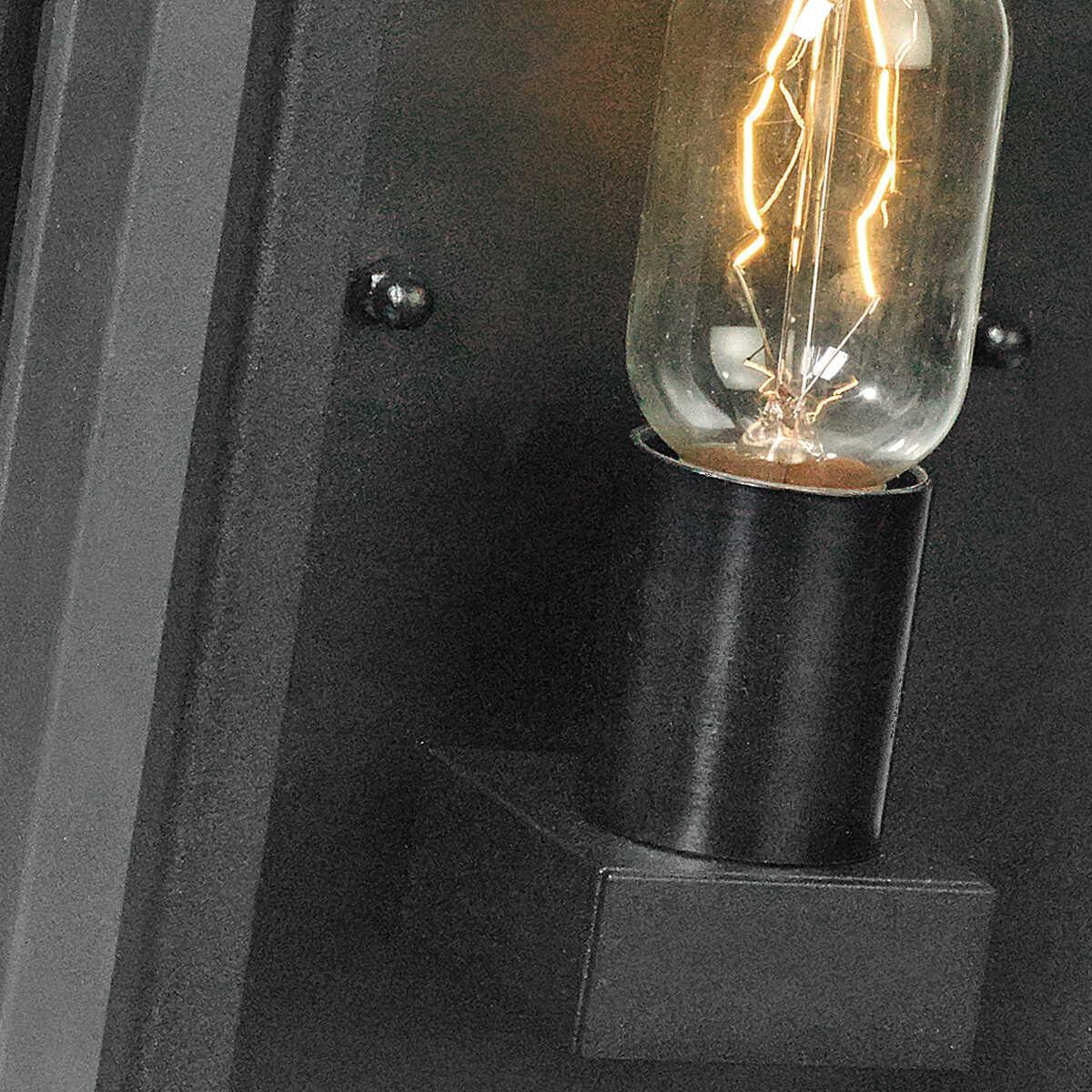 norlys lofoten black half outdoor wall light Close Up LED Bulb