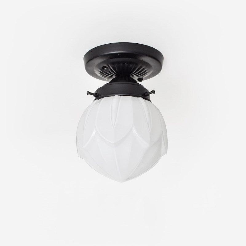 Lotus Moonlight Art Deco Semi Flush Ceiling Light Living room close up