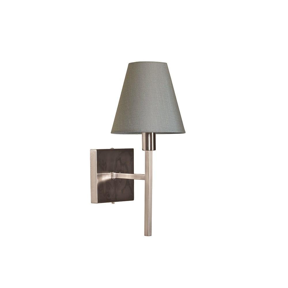 lucerne 1 light brushed nickel wall light elstead lighting