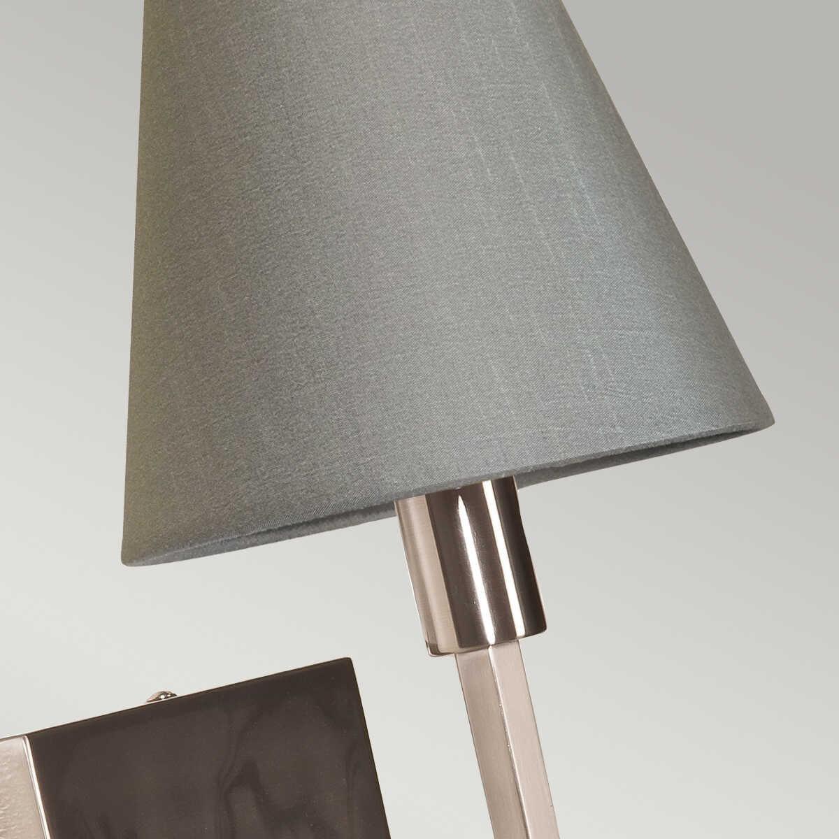 lucerne 1 light brushed nickel wall light elstead lighting Close Up