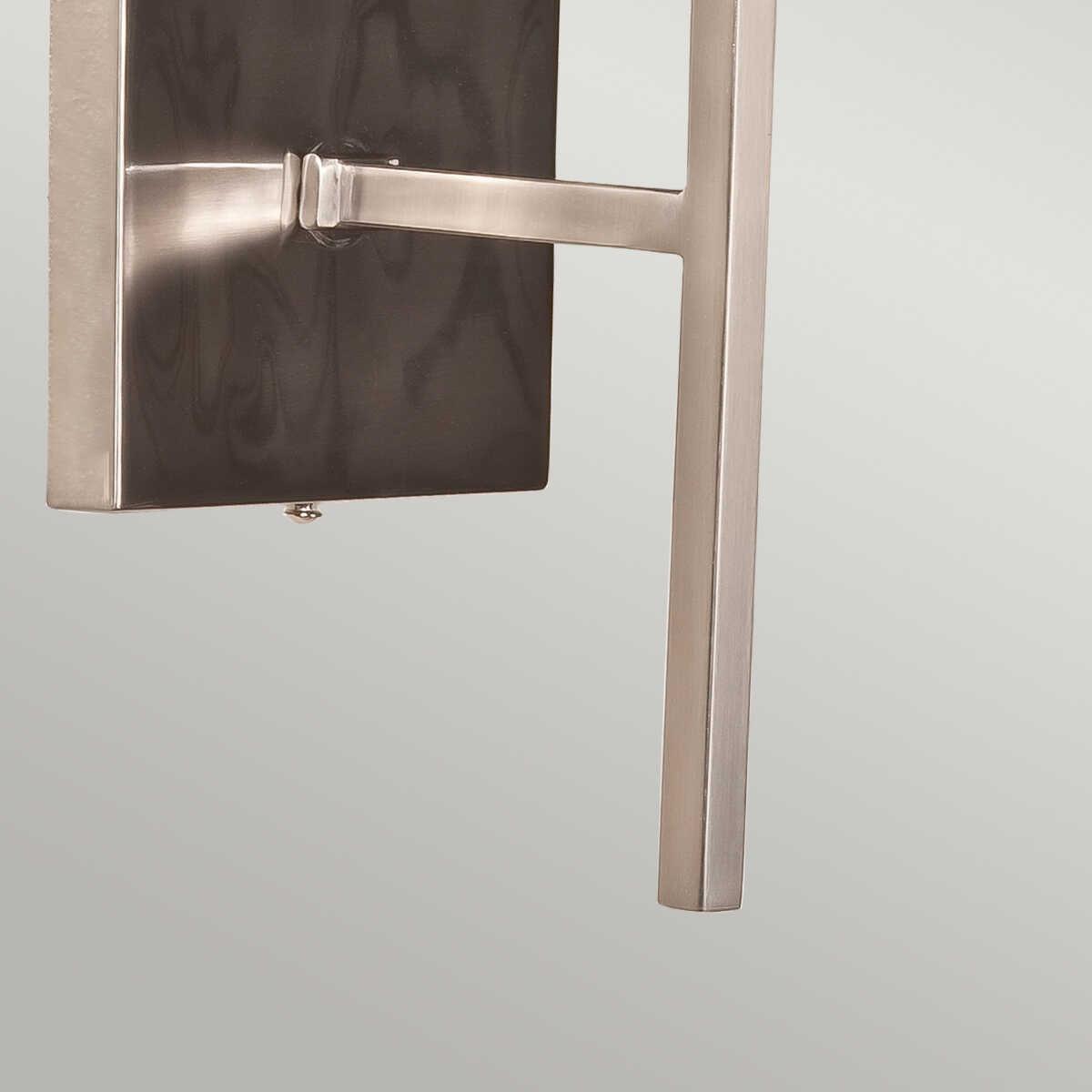 lucerne 1 light brushed nickel wall light elstead lighting Detailed Close Up