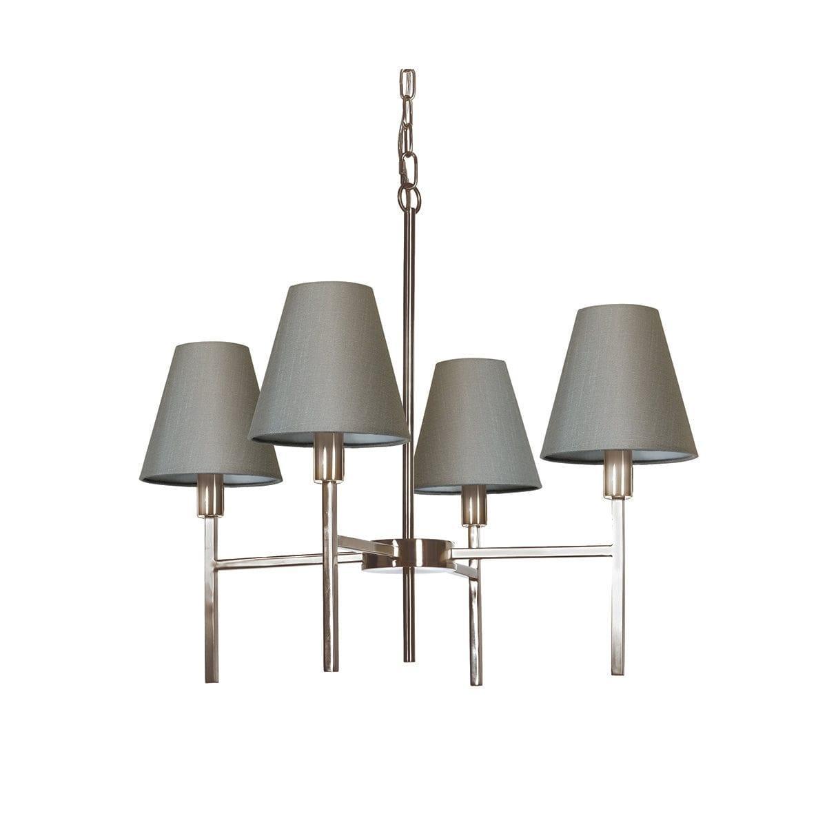 Elstead Lucerne 4 Light Brushed Nickel Chandelier-Elstead Lighting-1-Tiffany Lighting Direct