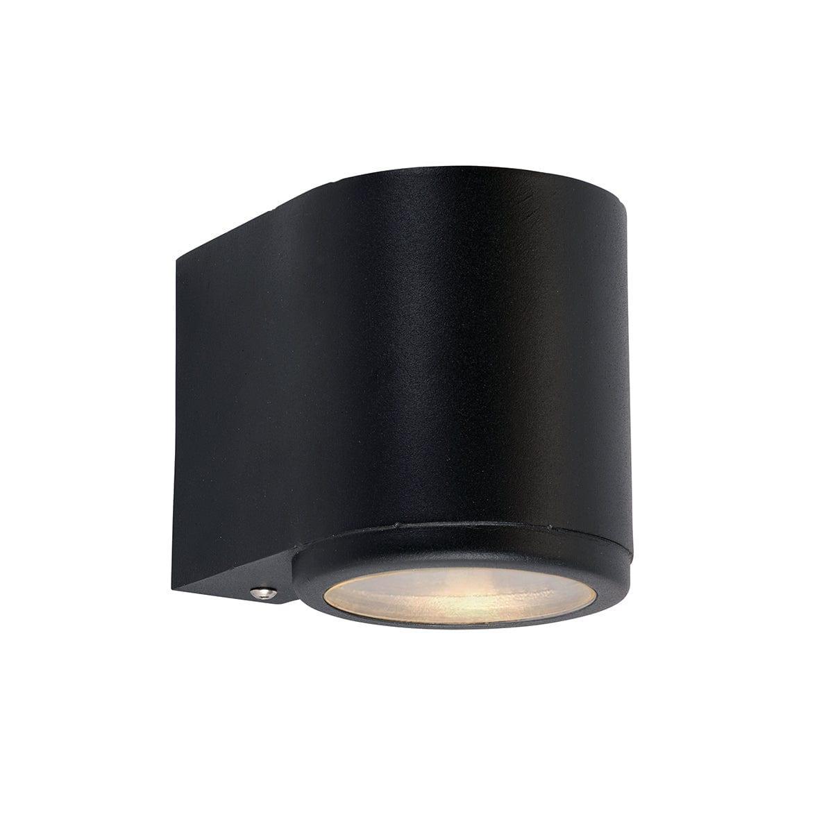 norlys mandal 1 light black down outside wall light