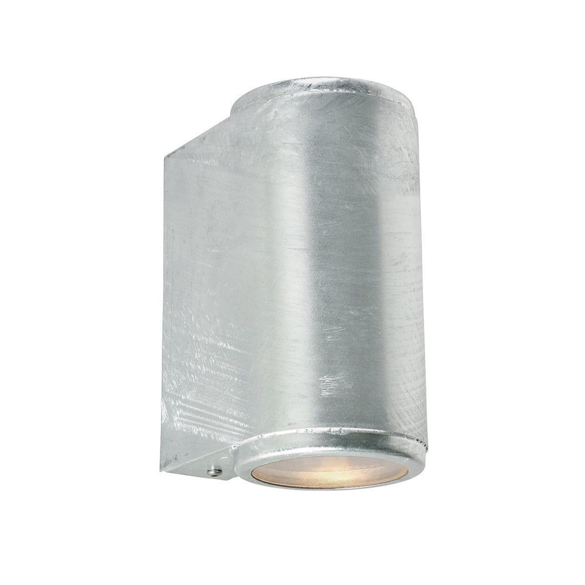 norlys mandal 2 light up down outdoor wall light galvanized