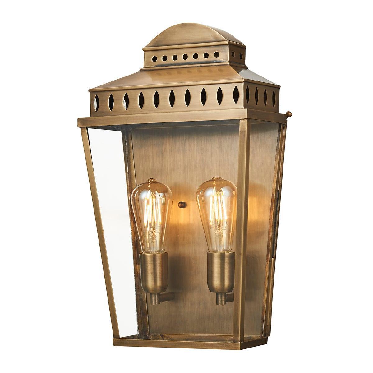 Mansion House 1 Lt Large Brass Outdoor Wall Lantern Elstead Lighting 1