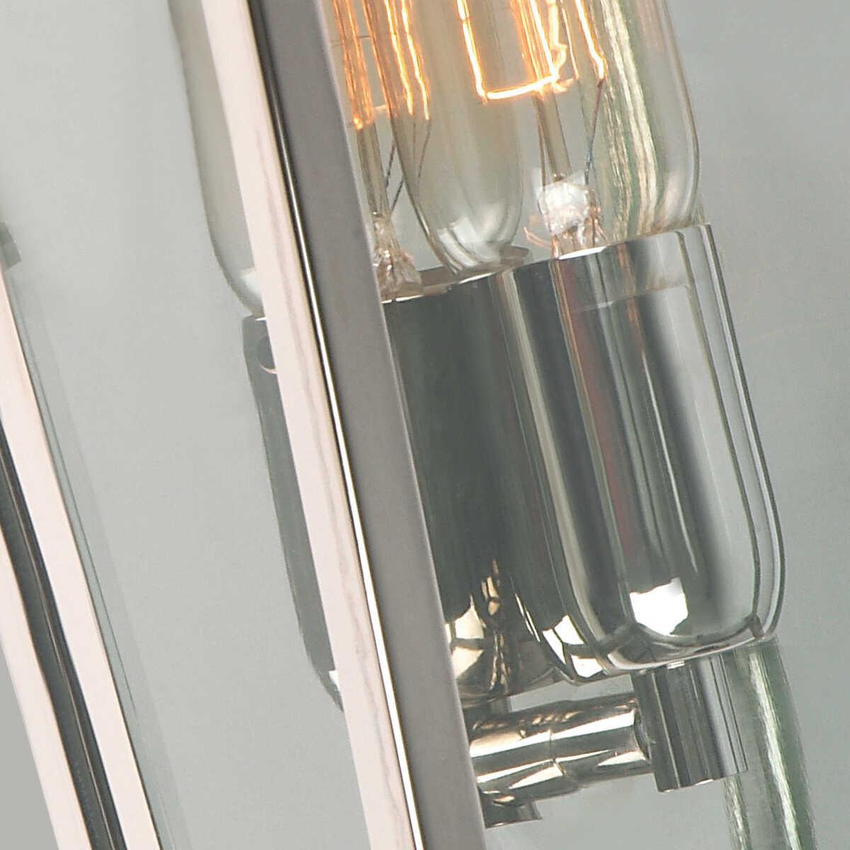 elstead mansion house polished nickel finish outdoor flush wall lantern Detailed Close Up