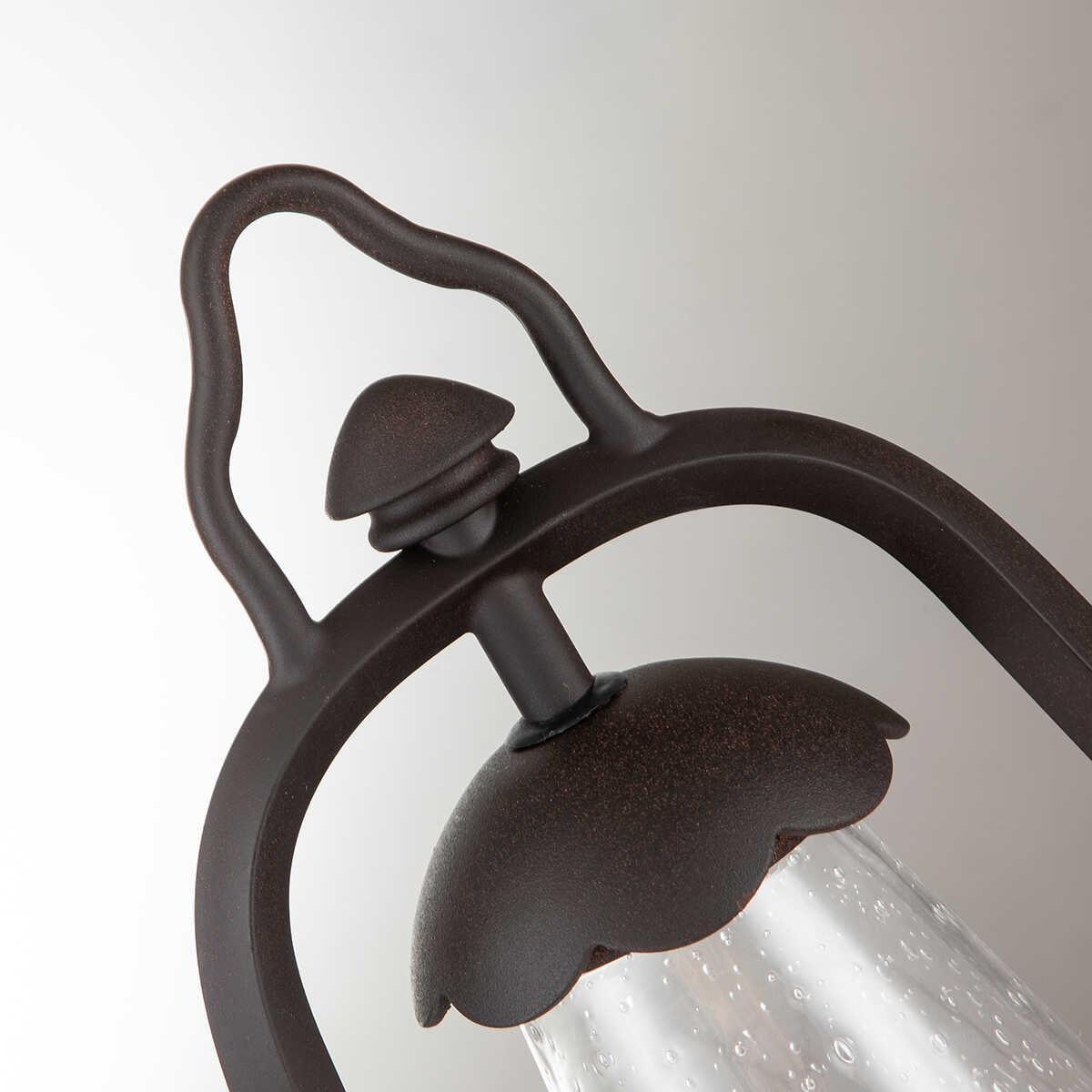 elstead miners old bronze finish outdoor pedestal lantern Close Up LED Bulb