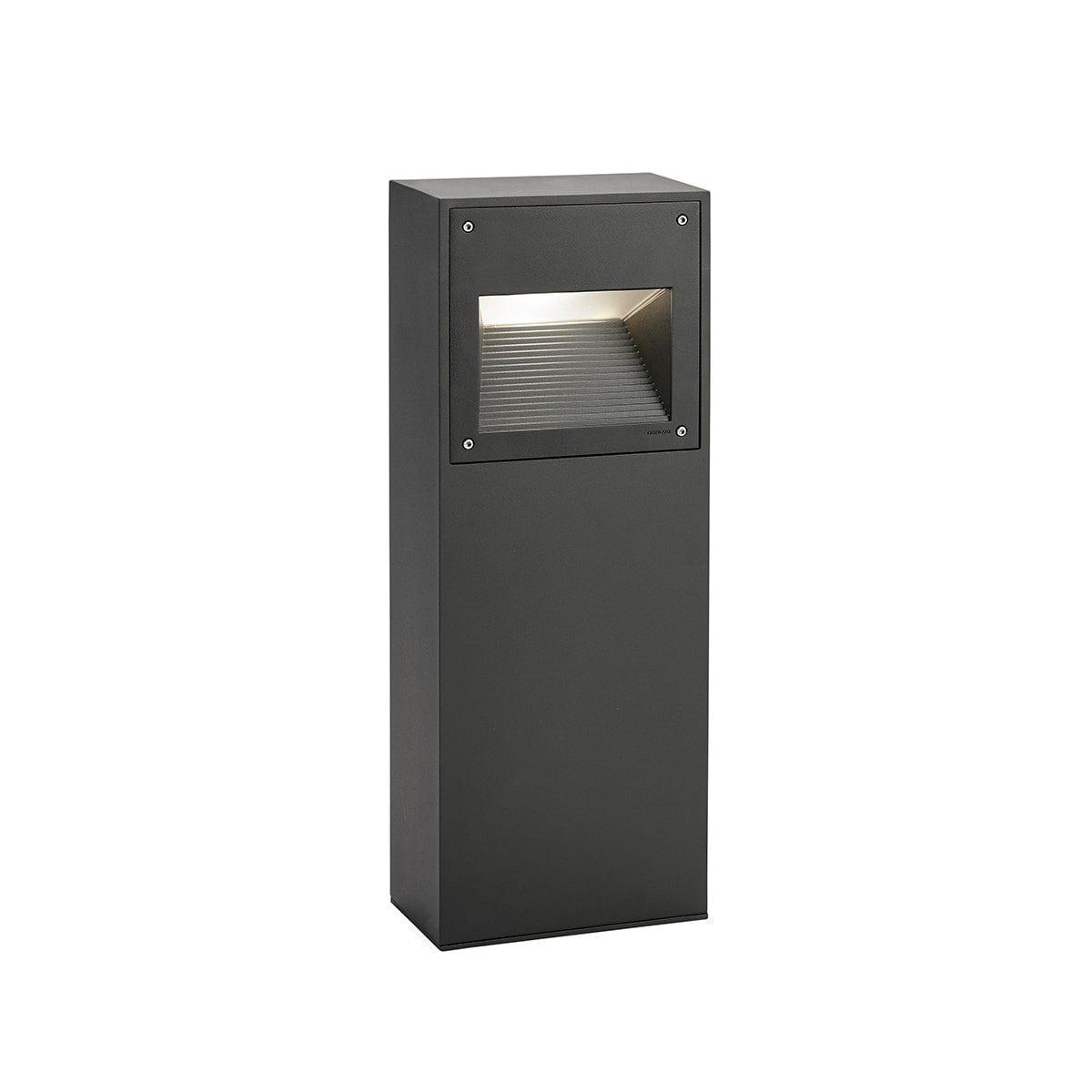 norlys namsos led short graphite outdoor bollard light