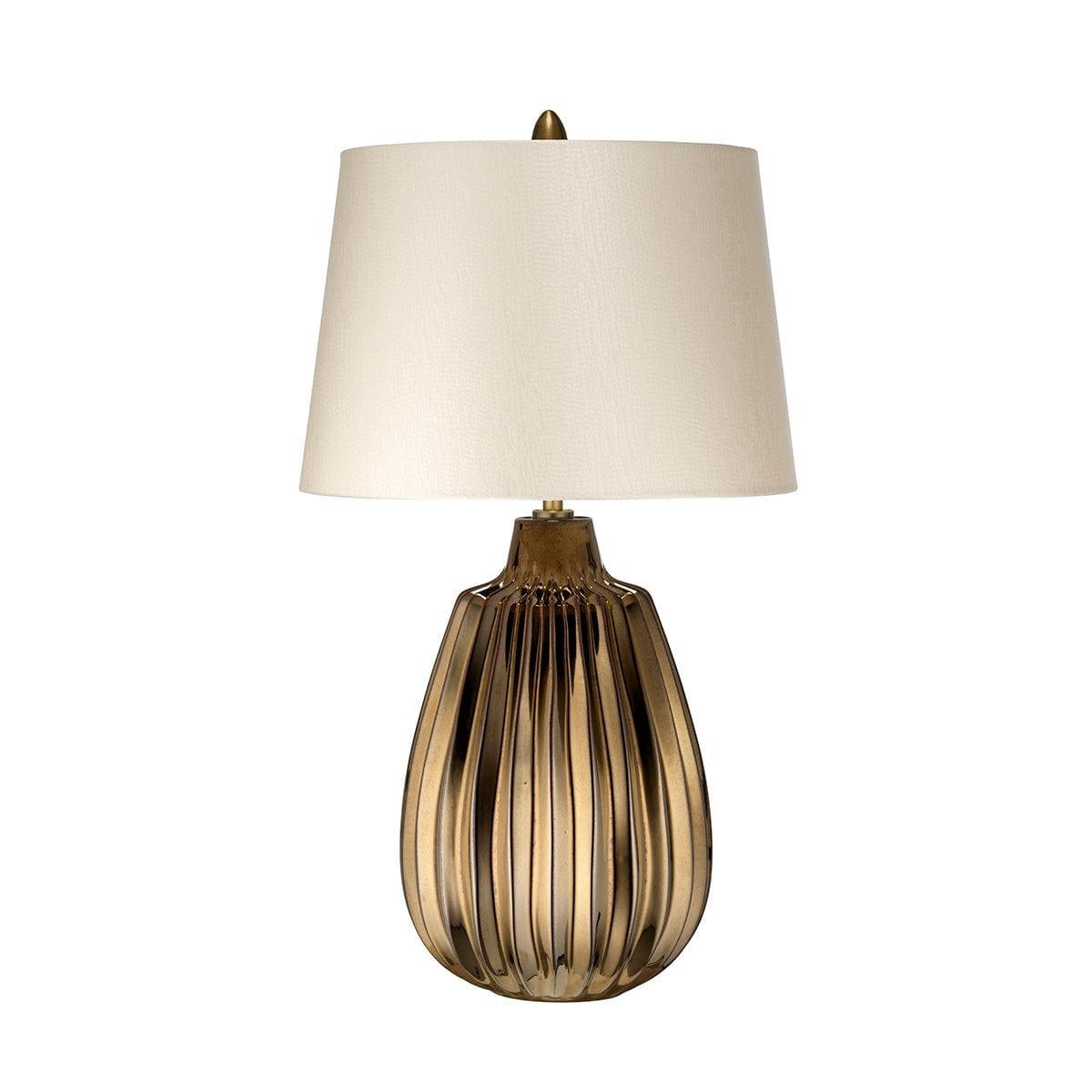 Elstead Newham 1 Light Small Ceramic Bronze Table Lamp 1