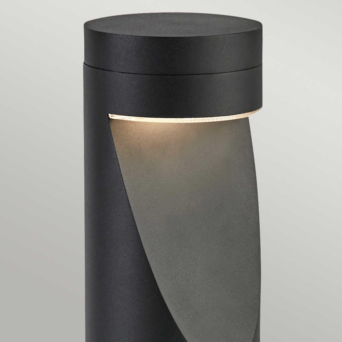 norlys oppland led graphite outdoor bollard light Close Up
