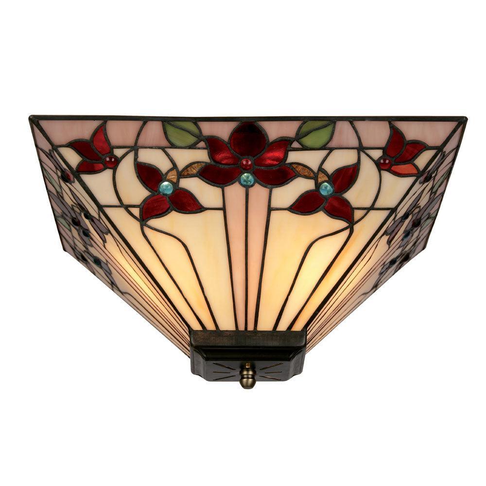 Oaks Lighting Camillo Tiffany Semi-Flush Ceiling Light