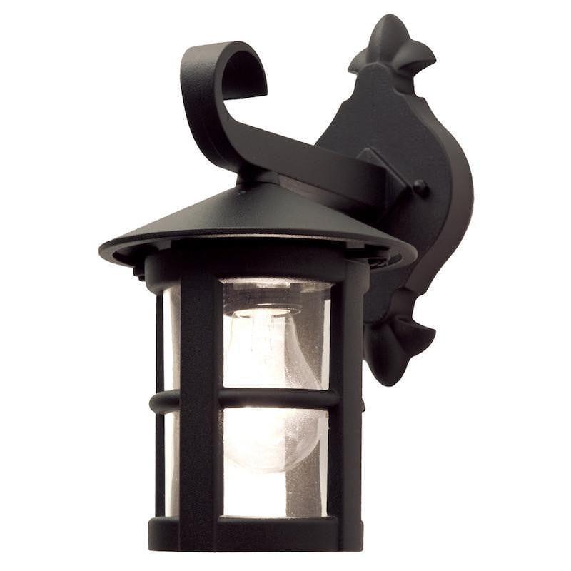 Elstead Hereford II Black Finish Outdoor Downlighter Wall Lantern