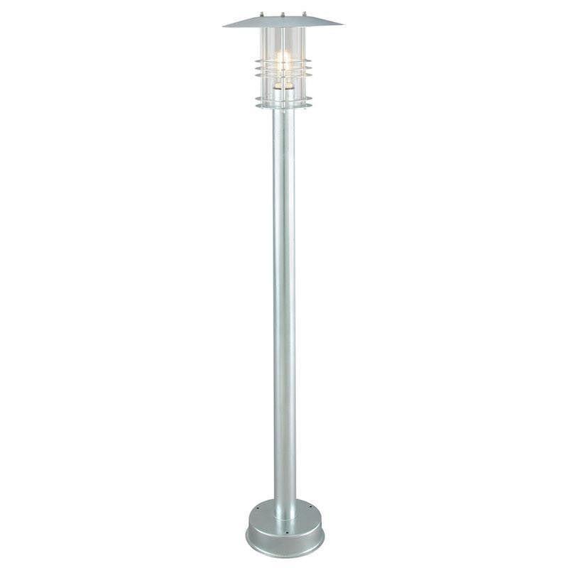 Elstead Stockholm Galvanised Steel Outdoor Pillar Lantern