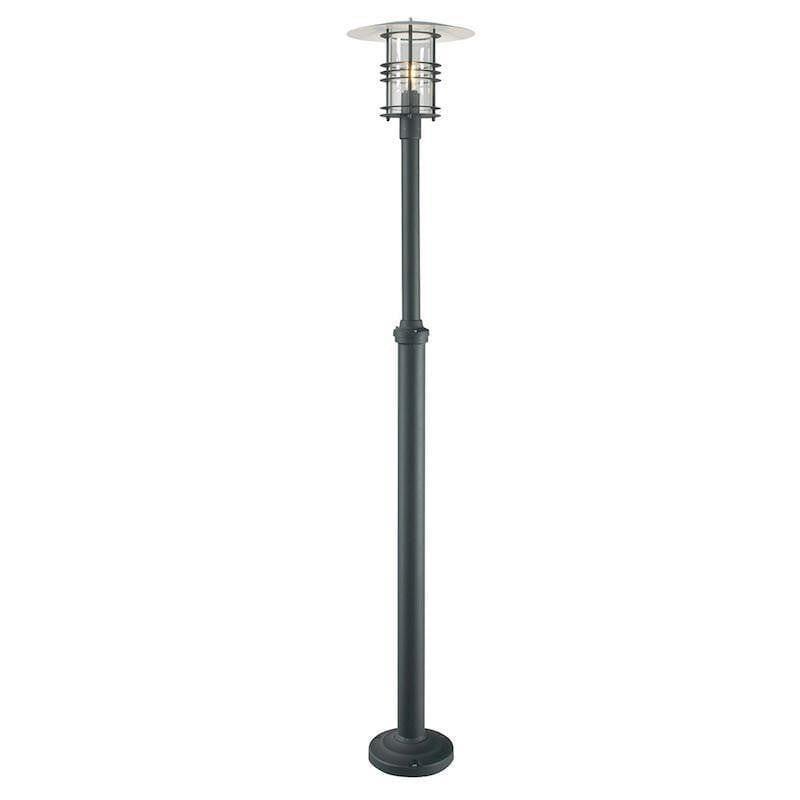 Elstead Stockholm Large Black Outdoor Pillar Lantern