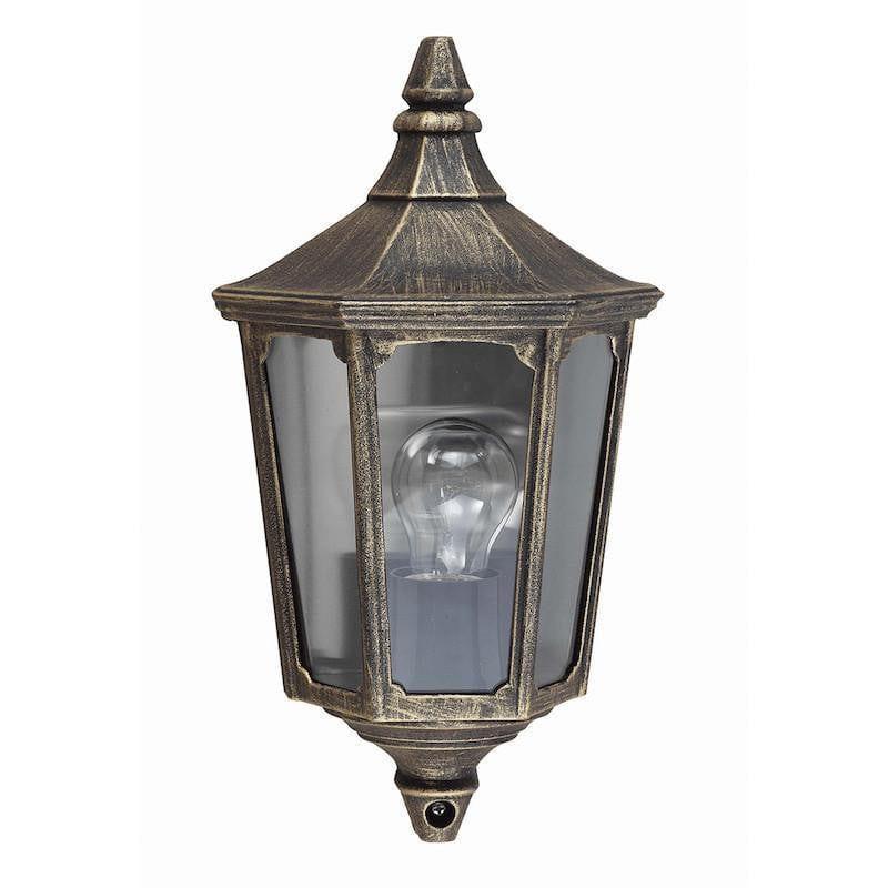 Elstead Cricklade Black-Gold Finish Outdoor Wall Lantern 1