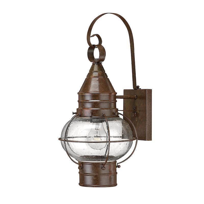 Elstead Cape Cod Sienna Bronze Finish Medium Outdoor Wall Lantern 1