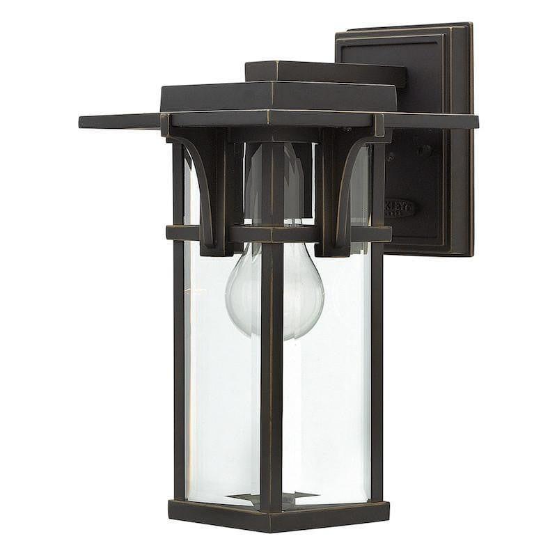 Elstead Manhattan Oil Rubbed Bronze Finish Small Outdoor Wall Lantern 1