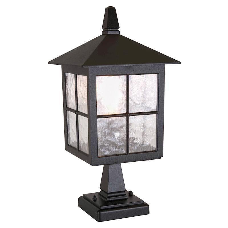 Elstead Winchester Black Finish Outdoor Pedestal Lantern