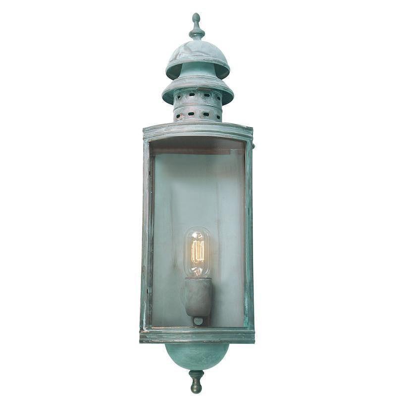 Elstead Downing Street Finish_Finish_Verdigris Finish Outdoor Flush Wall Lantern 1
