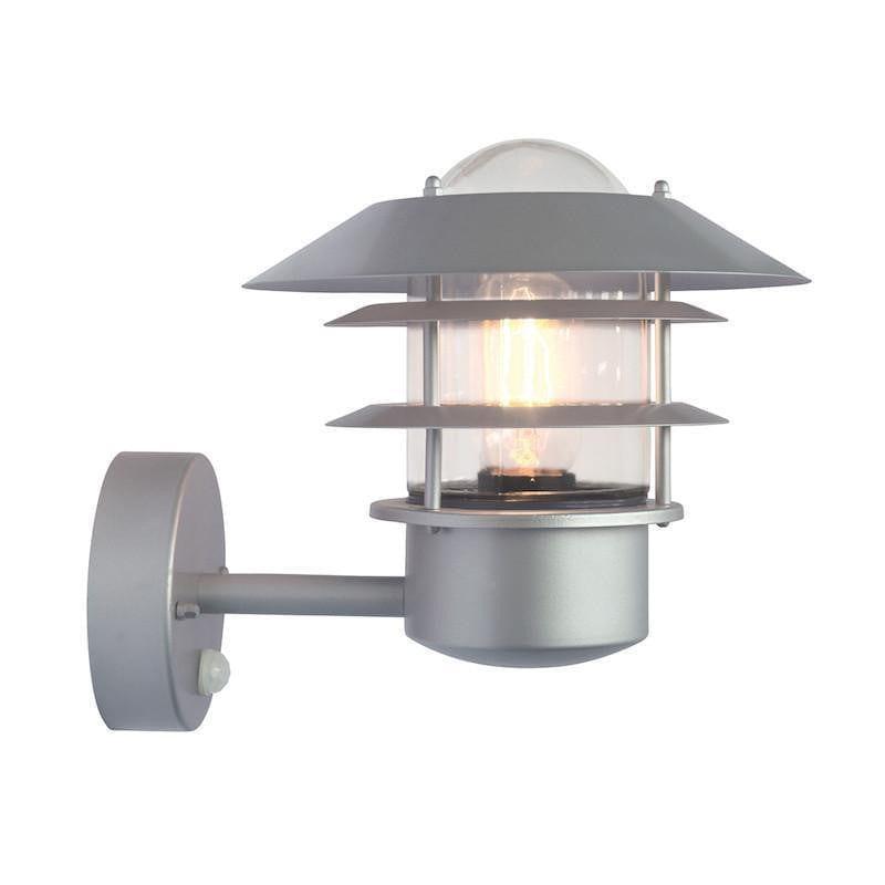 Elstead Helsingor PIR Silver Outdoor Wall Light