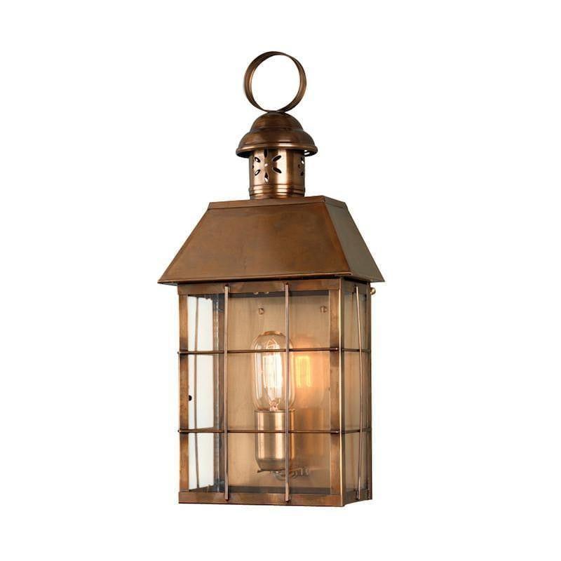 Elstead Hyde Park Aged Brass Finish Outdoor Wall Lantern 1