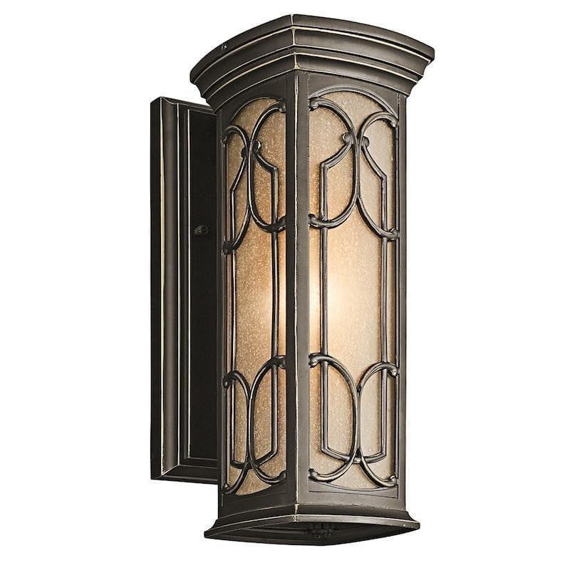 Elstead Franceasi Olde Bronze Finish Small Outdoor Wall Lantern 1