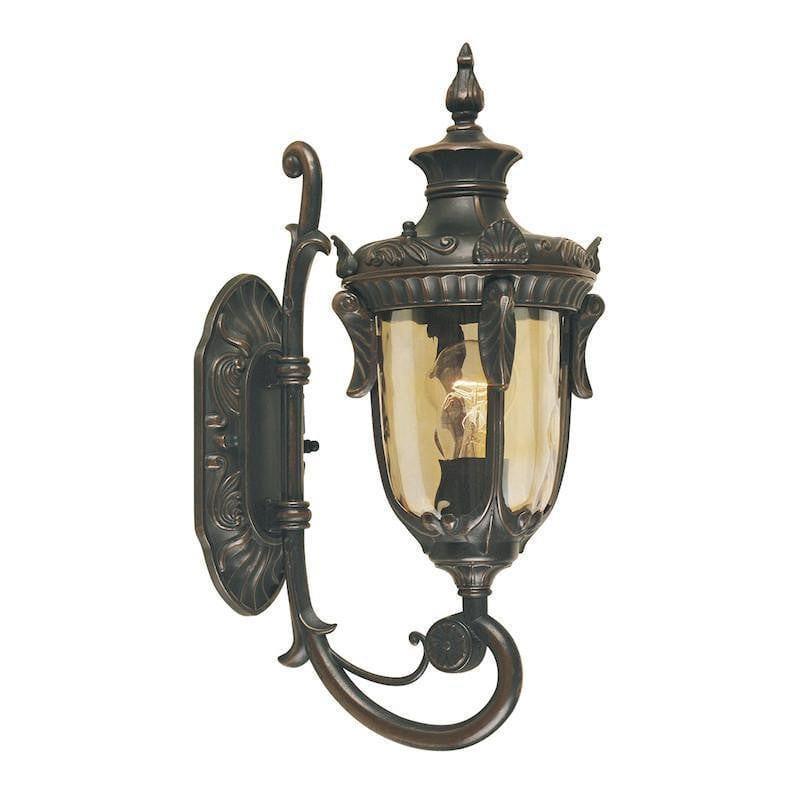 Elstead Philadelphia Old Bronze Finish Small Outdoor Uplighter Wall Lantern 1
