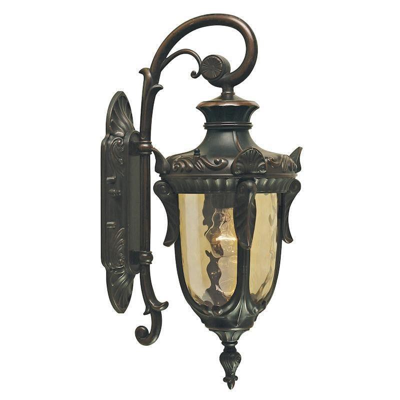 Elstead Philadelphia Old Bronze Finish Medium Outdoor Downlighter Wall Lantern 1