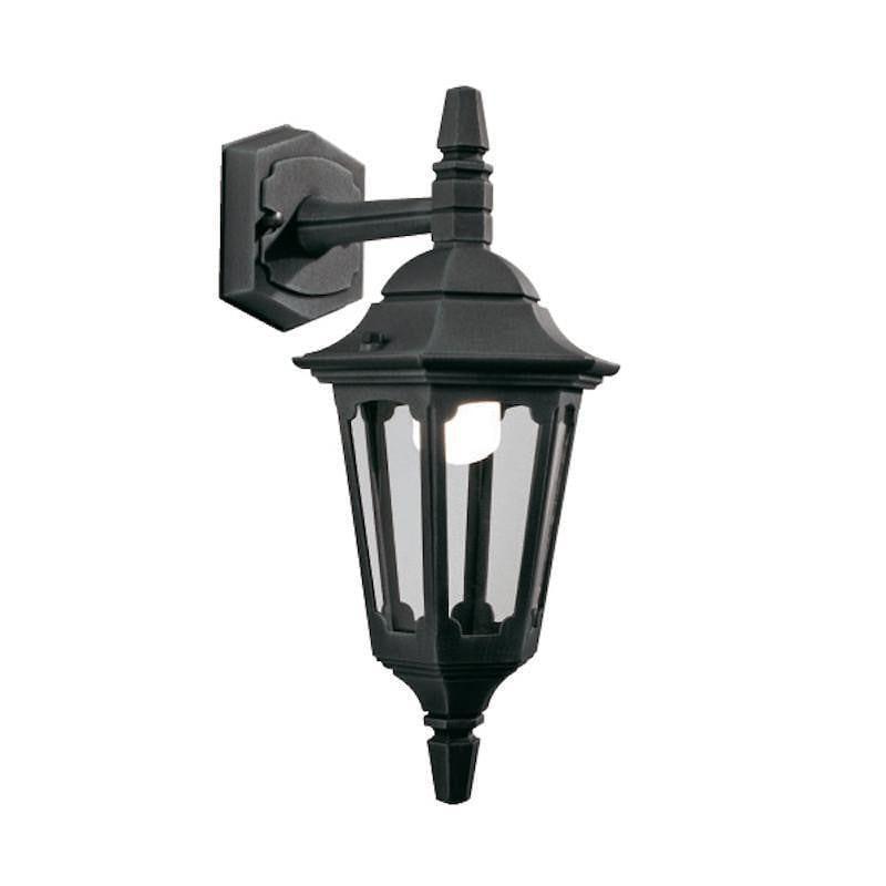 Elstead Parish Black Finish Outdoor Mini Downlighter Wall Lantern