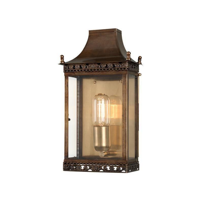 Elstead Regents Park Aged Brass Finish Outdoor Wall Lantern 1