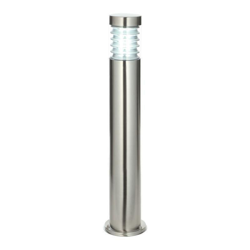 endon equinox brushed steel finish outdoor bollard lightby saxby lighting