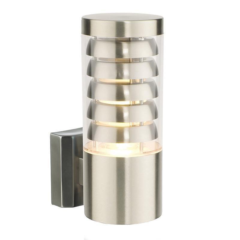 endon tango brushed stainless steel finish outdoor wall light 13921by saxby lighting