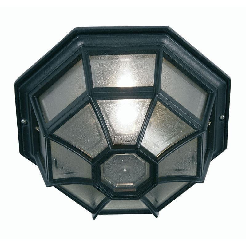 Oaks Aden Black Finish Outdoor Flush Light 140 BK by Oaks Lighting