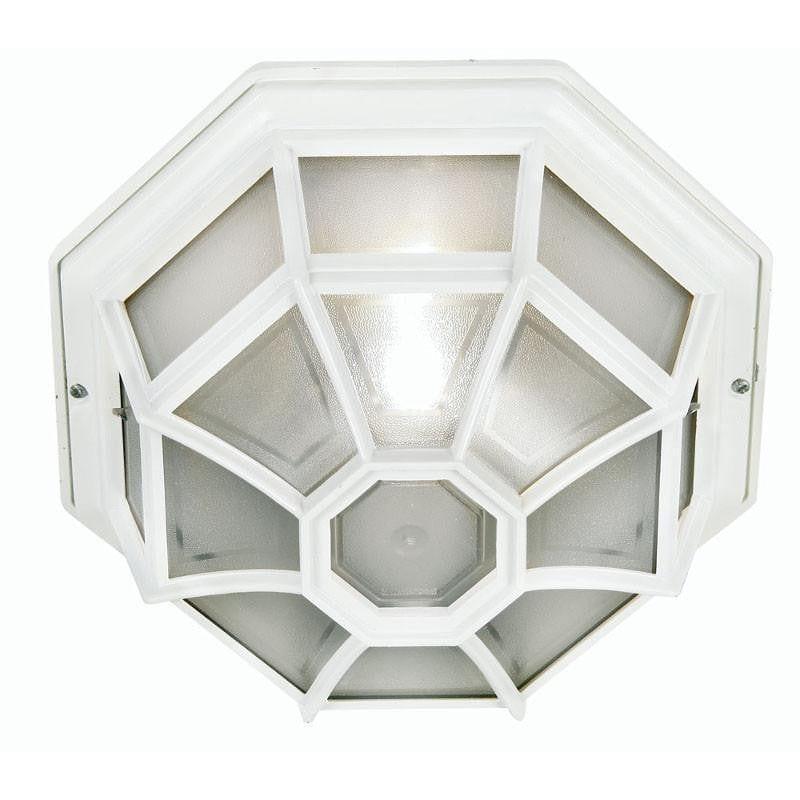 Oaks Aden White Finish Outdoor Flush Light 140 WH by Oaks Lighting